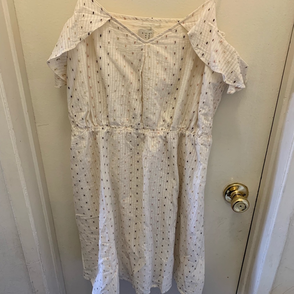 Cream dress with pockets